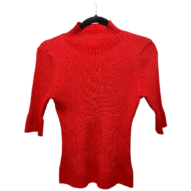 Sweater Short Sleeve By Dkny In Red, Size: S