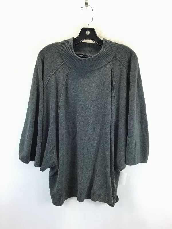 Sweater By Larry Levine In Grey, Size: 2x