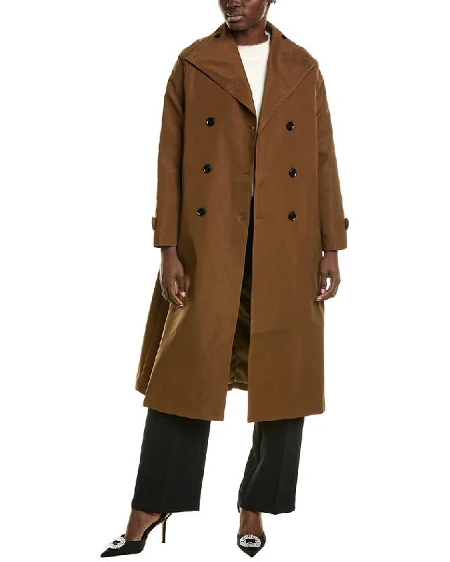 Score Big On Glamorous Red - Carpet Styles Beulah Trench Coat