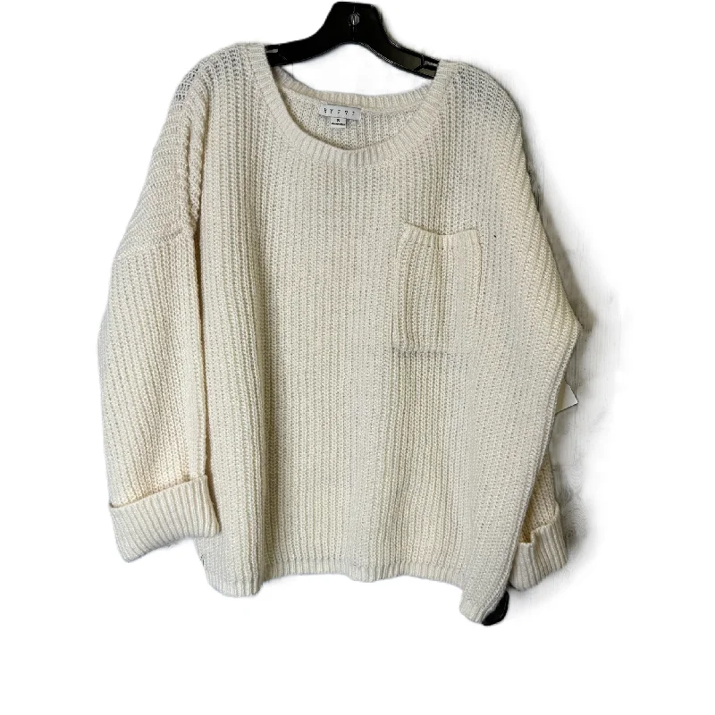 Sweater By Hyfve In White, Size: S