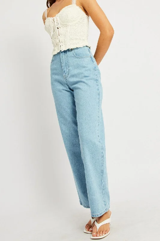 Latest Trends Denim Wide Leg Jean High Rise Crop