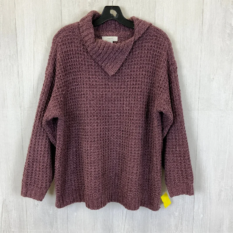 Sweater By Cj Banks In Purple, Size: L