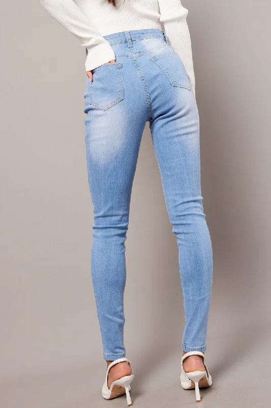 Trendy Clothing Sale Denim Skinny Jean High Rise