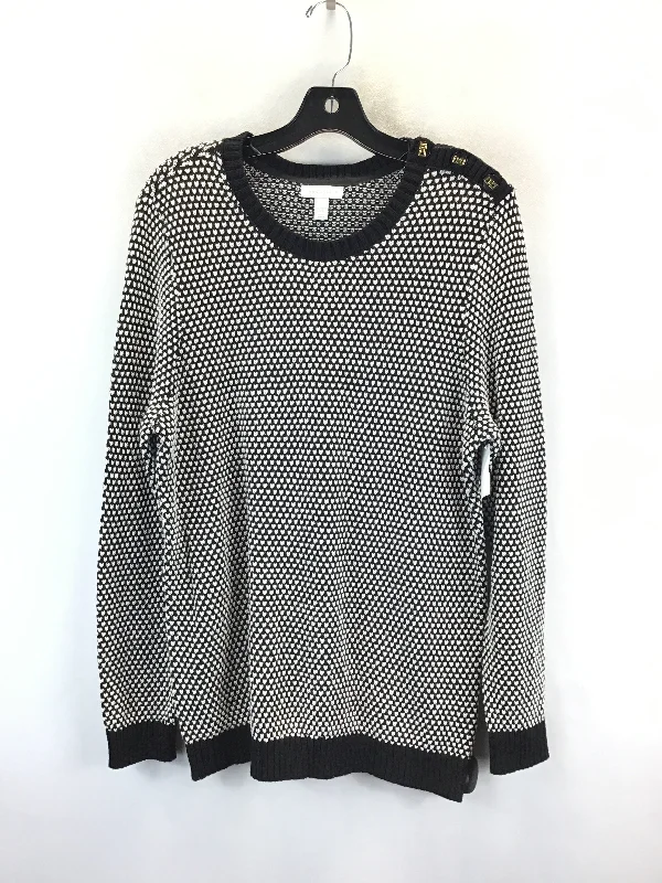 Sweater By Charter Club In Black & White, Size: Xl