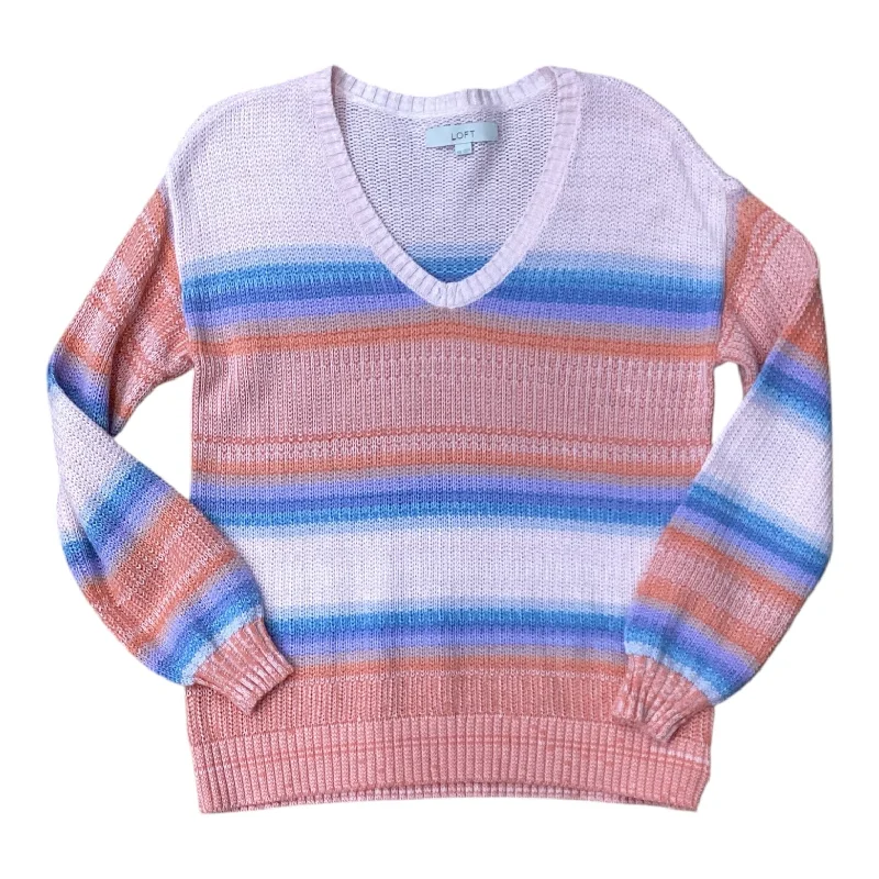 Sweater By Loft In Pink & Purple, Size: Xs