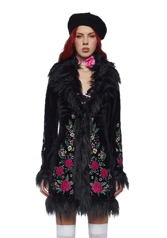 Casual Elegance Night Love By Candlelight Velvet Coat