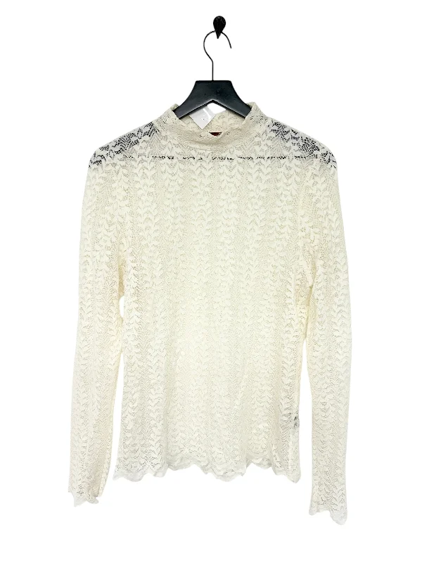 Top Long Sleeve By Red In Ivory, Size: Xl