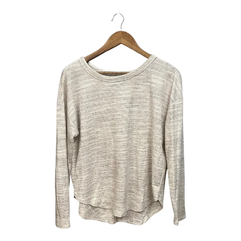 Top Long Sleeve By Lou And Grey In Tan, Size: M