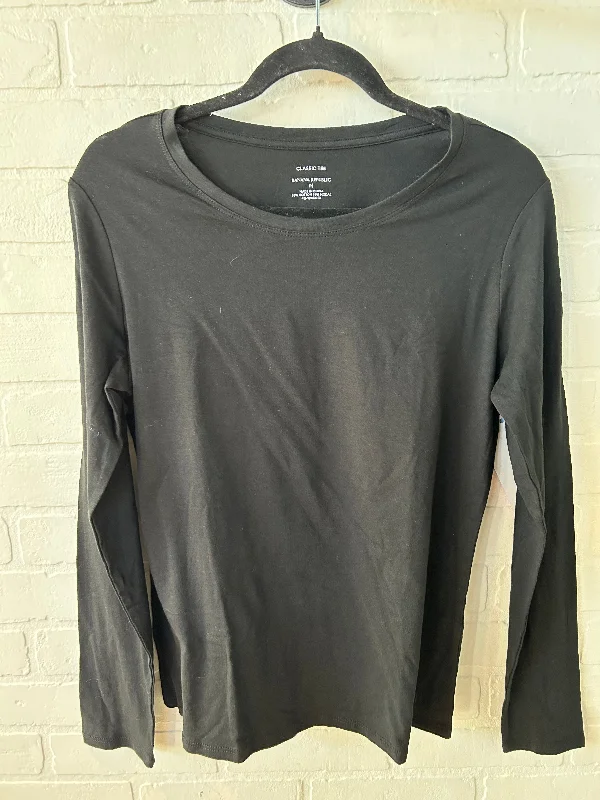 Top Long Sleeve Basic By Banana Republic In Black, Size: M