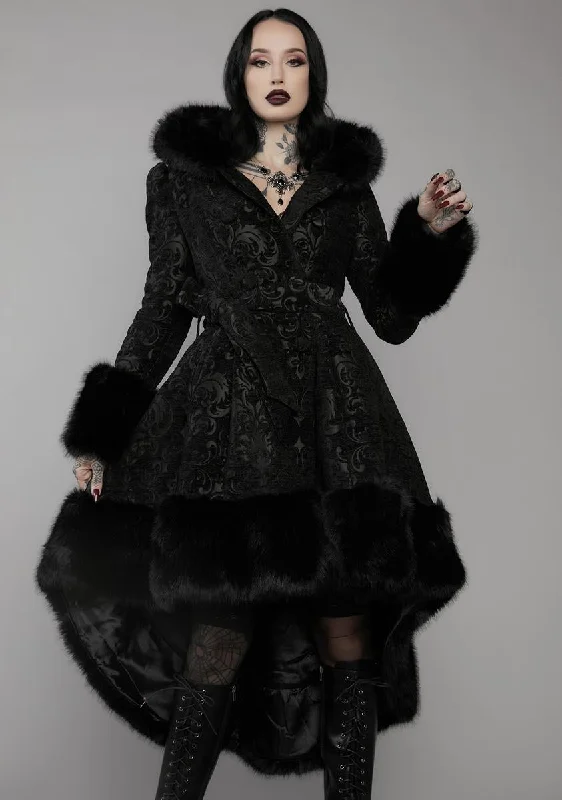 Vintage Style Clothing Sale Haunted Hills Brocade High-Low Coat