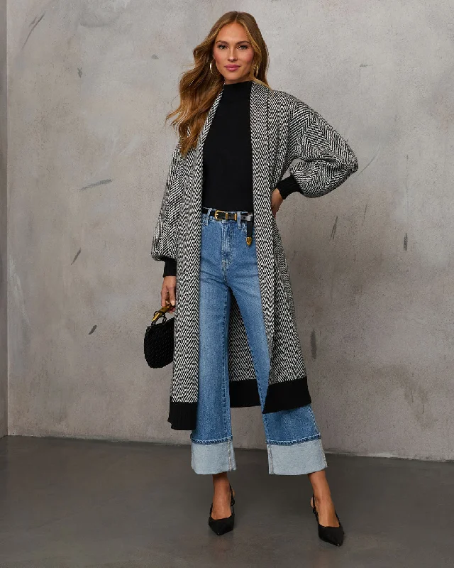 Style Breakthroughs Herringbone Duster Cardigan