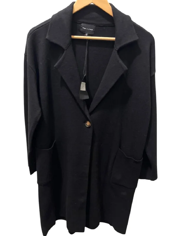 Anniversary Sale Women's Wide Collar Coat In Black