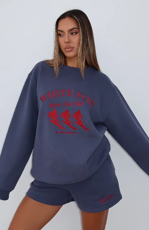 Urban Femme Streetwear Après Ski Club Oversized Sweater Navy