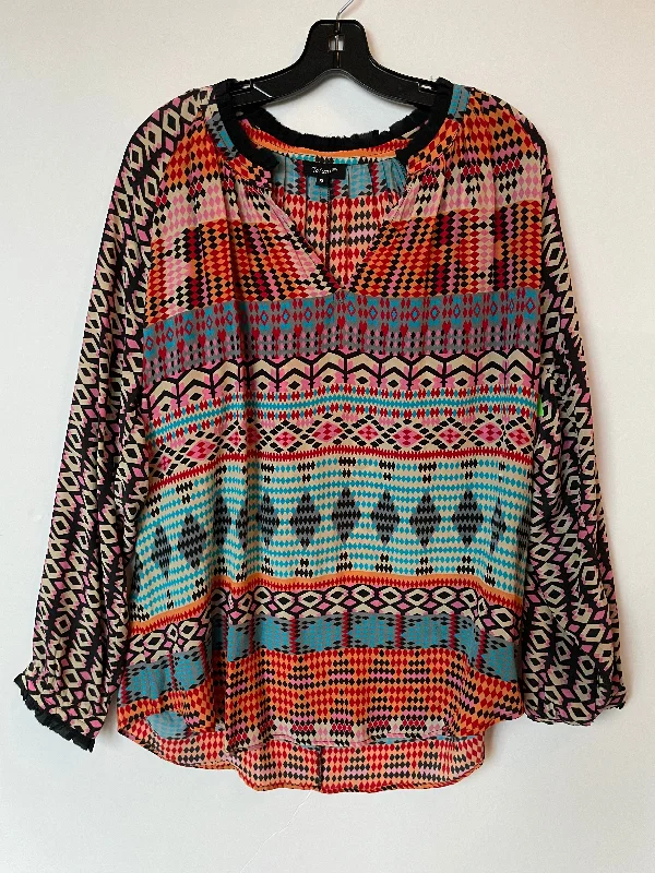 Top Long Sleeve By Tolani In Multi-colored, Size: Xl