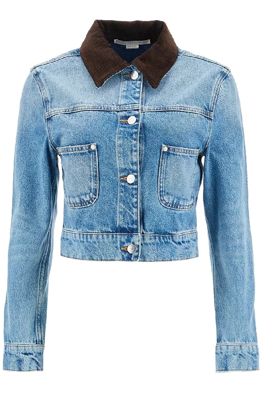 Style Upgrade Stella Mccartney Women's Cropped blue Jacket For Women