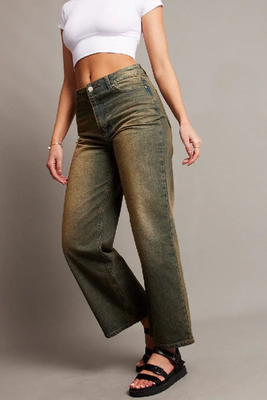 Last Chance Sale Denim Baggy Jeans Mid Waist Wide Leg