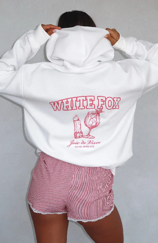 Dive Into Trendy Styles Small Joys Oversized Hoodie White