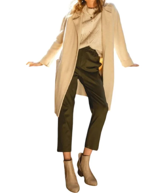 Flash Sale Wide Collar Coat In Beige