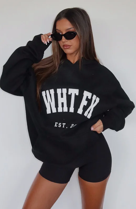 Latest Trends Give It Away Oversized Hoodie Black