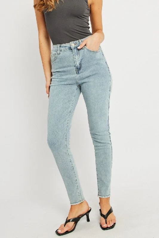 Vintage Retro Party Wear Denim Skinny Jean High Rise