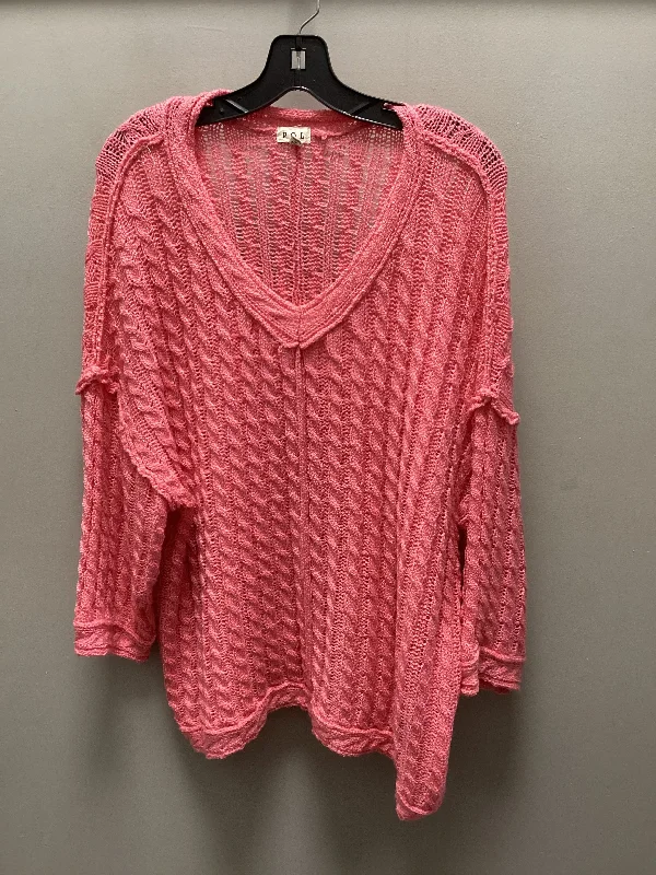 Sweater By Pol In Pink, Size: L