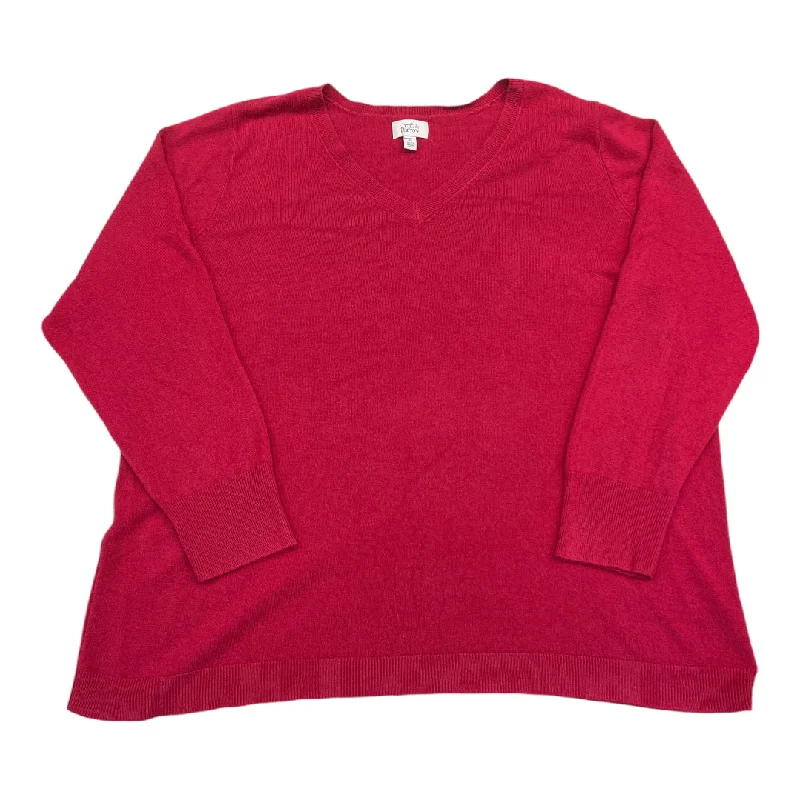 Sweater By Croft And Barrow In Pink, Size: 3x