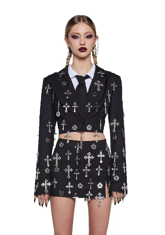 Seasonal Trends Idol Worship Cropped Blazer