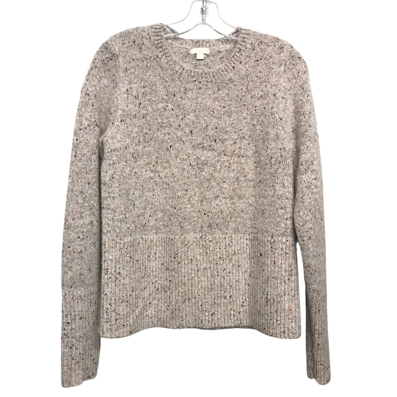 Sweater By J. Crew In Grey with Multi Color Threading Detail,Size:M