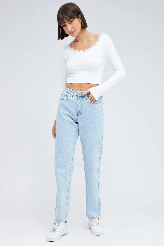 Comfortable Chic Denim Baggy Denim Jeans High rise