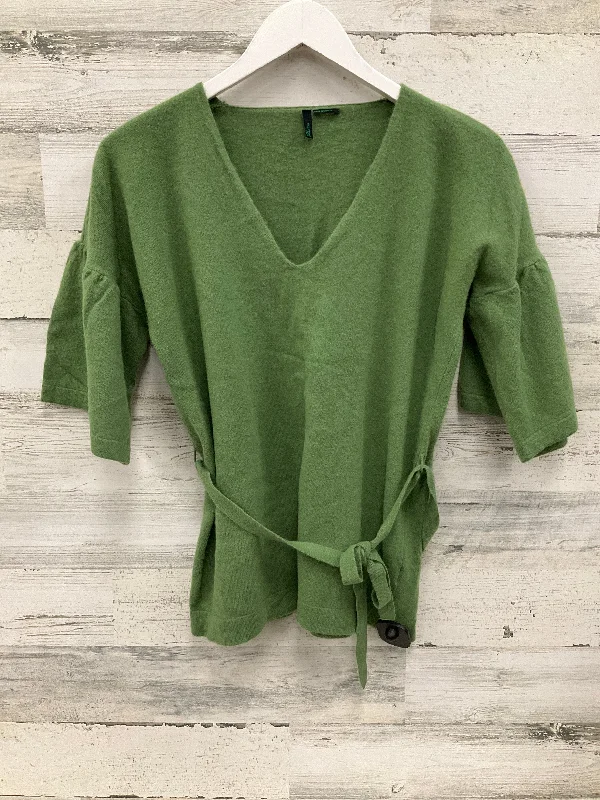 Sweater Short Sleeve By Benetton In Green, Size: L