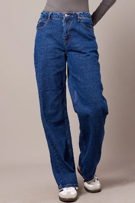 Stupidly Low Prices Denim Straight Jean Mid Rise