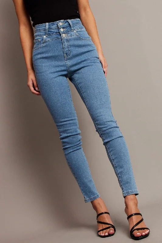 Colorful Clothing Denim Skinny Jean High Waist