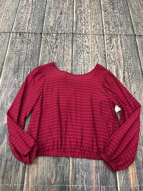 Top Long Sleeve By Loft In Red, Size: Mp