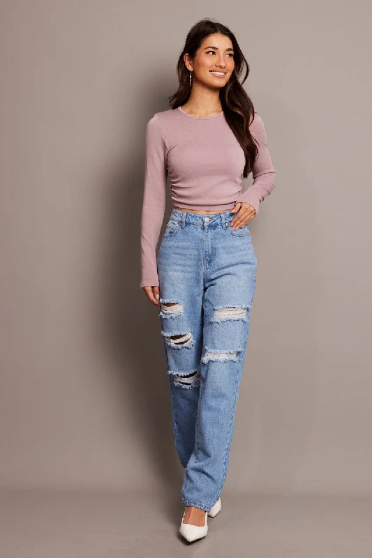 Flash Sale Starts Denim Boyfriend Jean High Rise