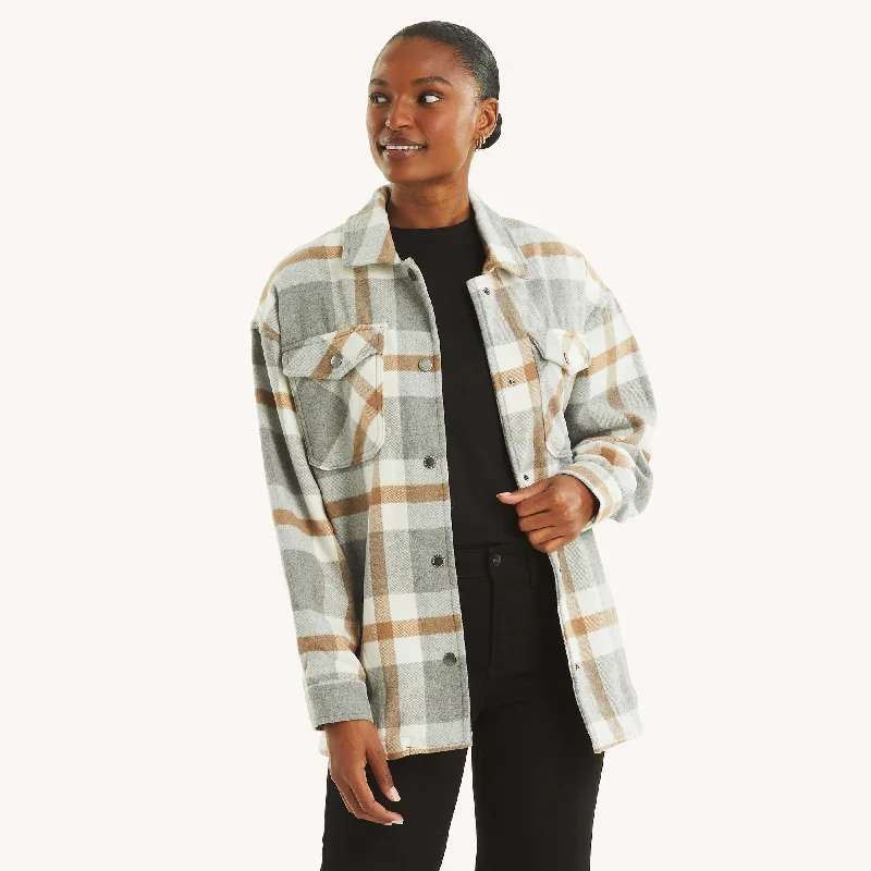 Mega Sales Nautica Womens Plaid Shacket