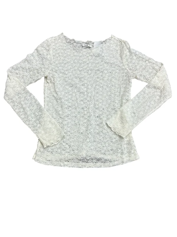 Top Long Sleeve By Mittoshop In White, Size: M