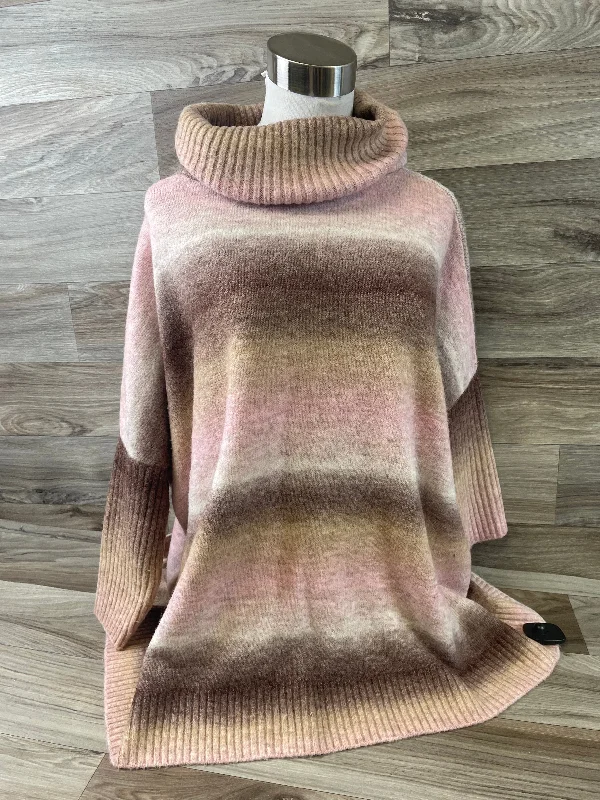 Sweater By Loft In Pink & Tan, Size: S