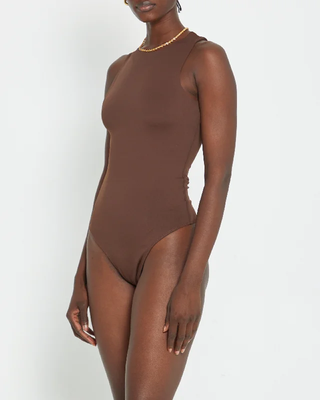 The Epitome Of Modern Women's Fashion Contouring High-Neck Bodysuit