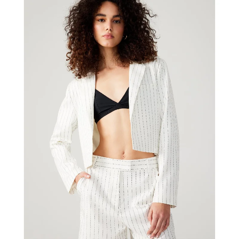 Urban Femme Streetwear Rupi Cropped Blazer White/black