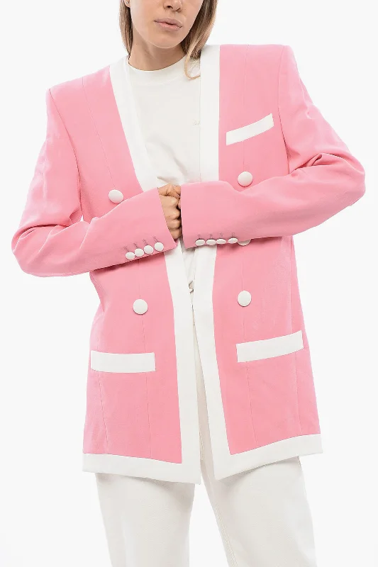 Fashionista Favorites Balmain Structured Crepe De Chine Jacket