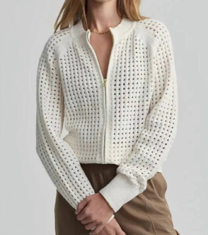 Limited - Time Bundle Marta Boucle Knit Jacket In Coconut Milk