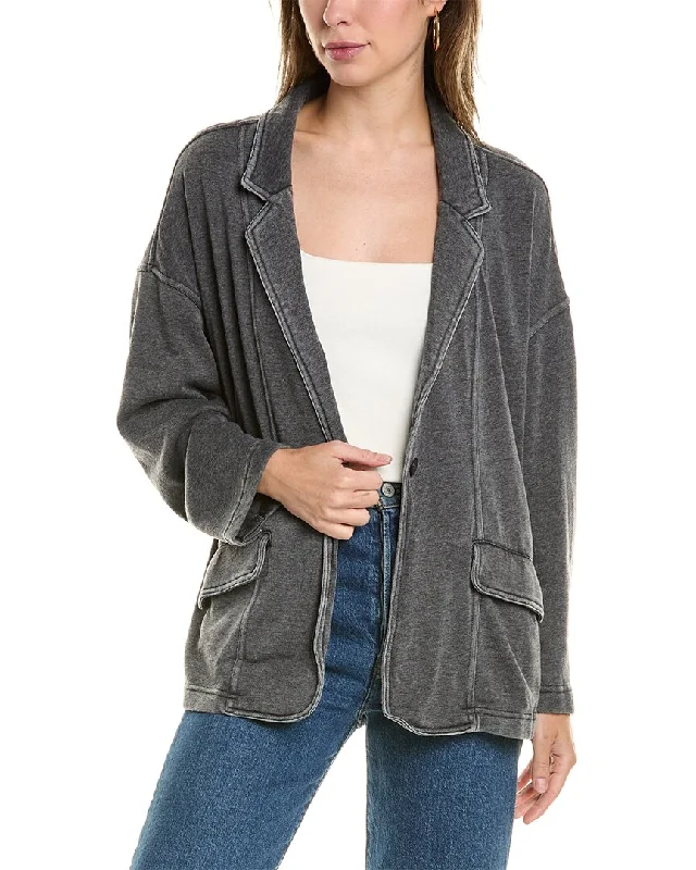 Elegant Style Vintage Havana Fleece Blazer