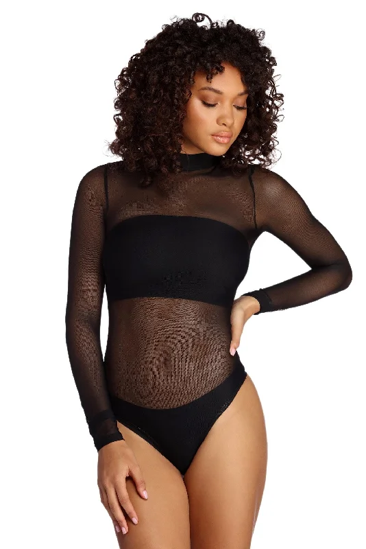 Stylish Basics Show Me The Way Mesh Bodysuit