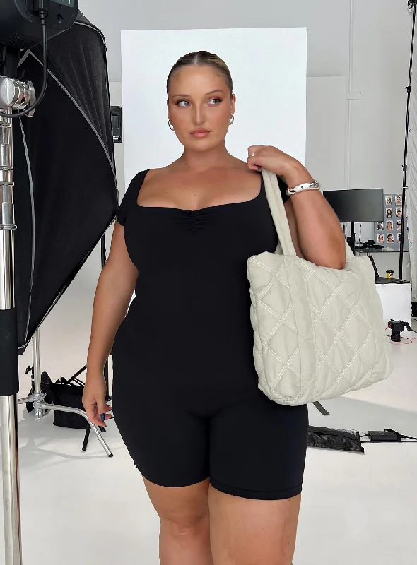 Fashion Essentials Seleste Romper Black Curve