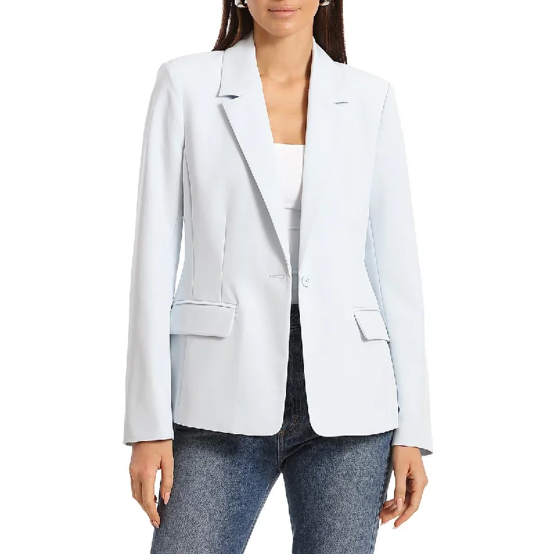 Fashion Forward Womens Solid Office One-Button Blazer