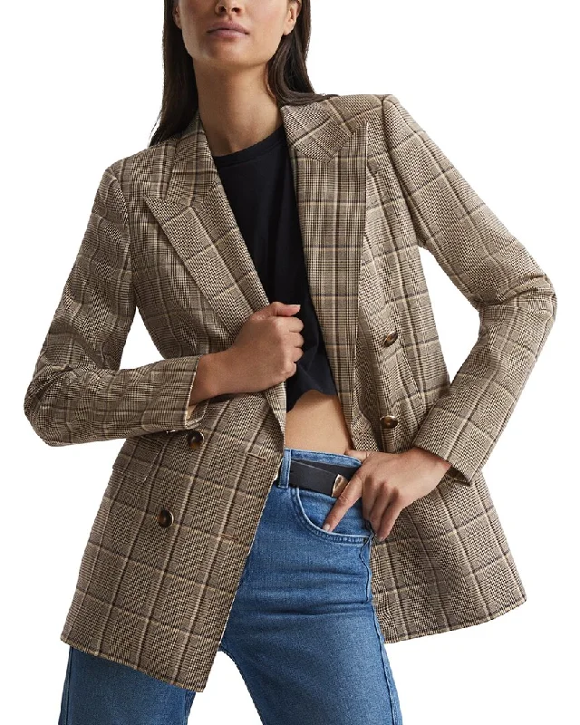 Versatile Style Wardrobe Reiss Sandie Double Breasted Check Blazer