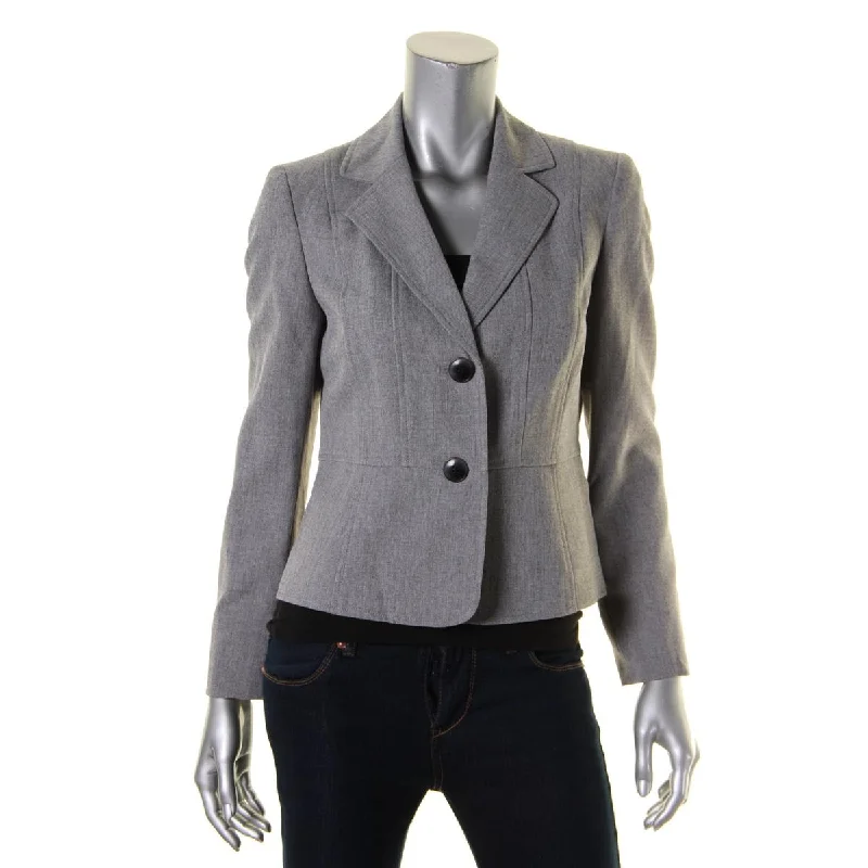 Popular Collection Petites Womens Pattern Notch Collar Two-Button Blazer