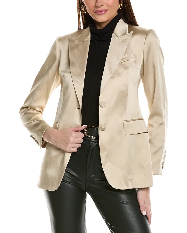 Trend Setting Wardrobe Reiss Mae Satin Single Breasted Blazer