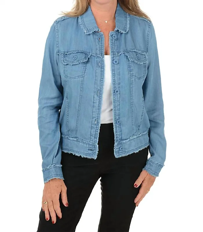 Classic Appeal Travel Jacket In Denim