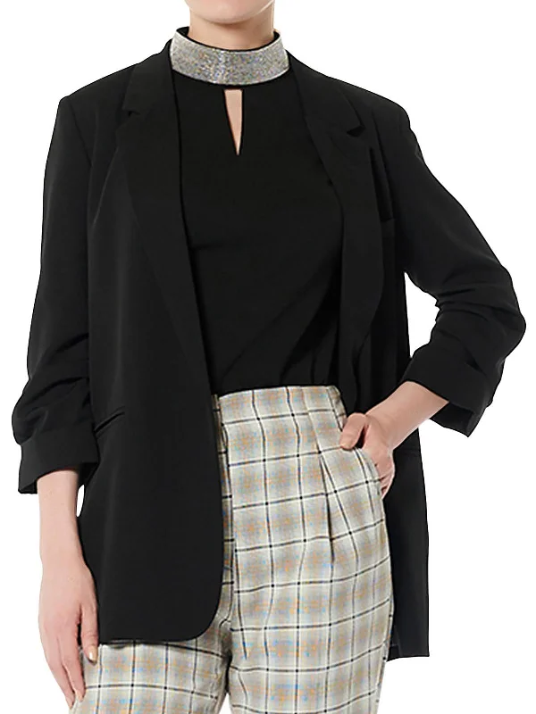 Shop Sales Womens Ruched Business Open-Front Blazer